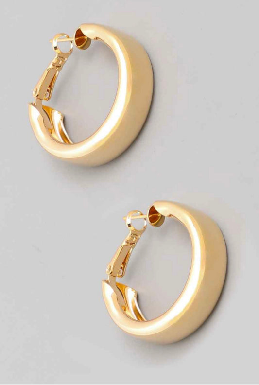 Thick gold hoops