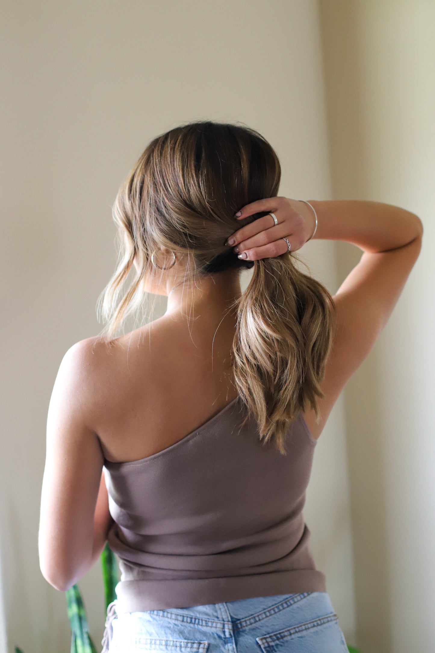 One Shoulder Top (Mocha)