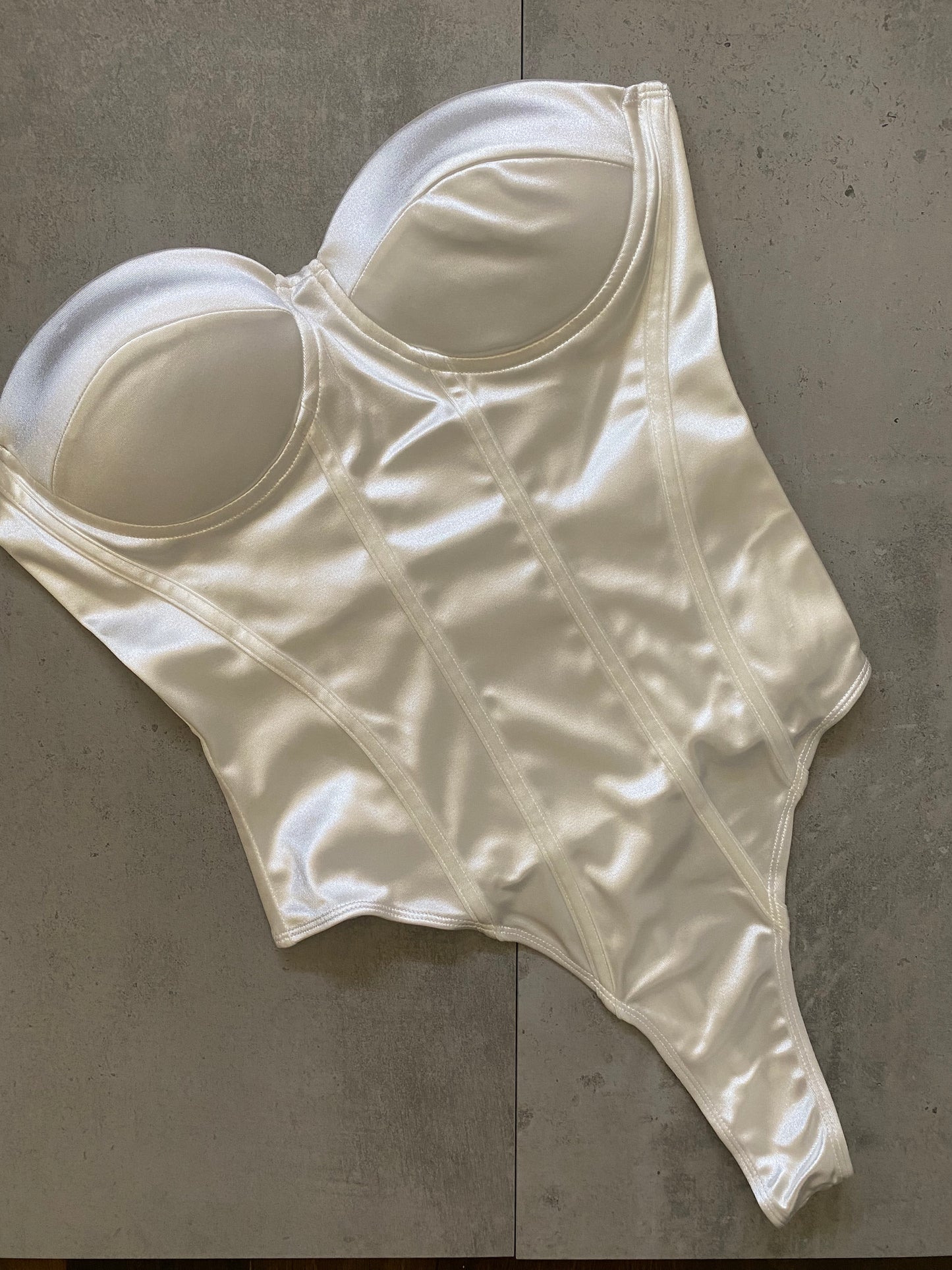 Satin Bustier Strapless Bodysuit – AmeliaElizabethCollection